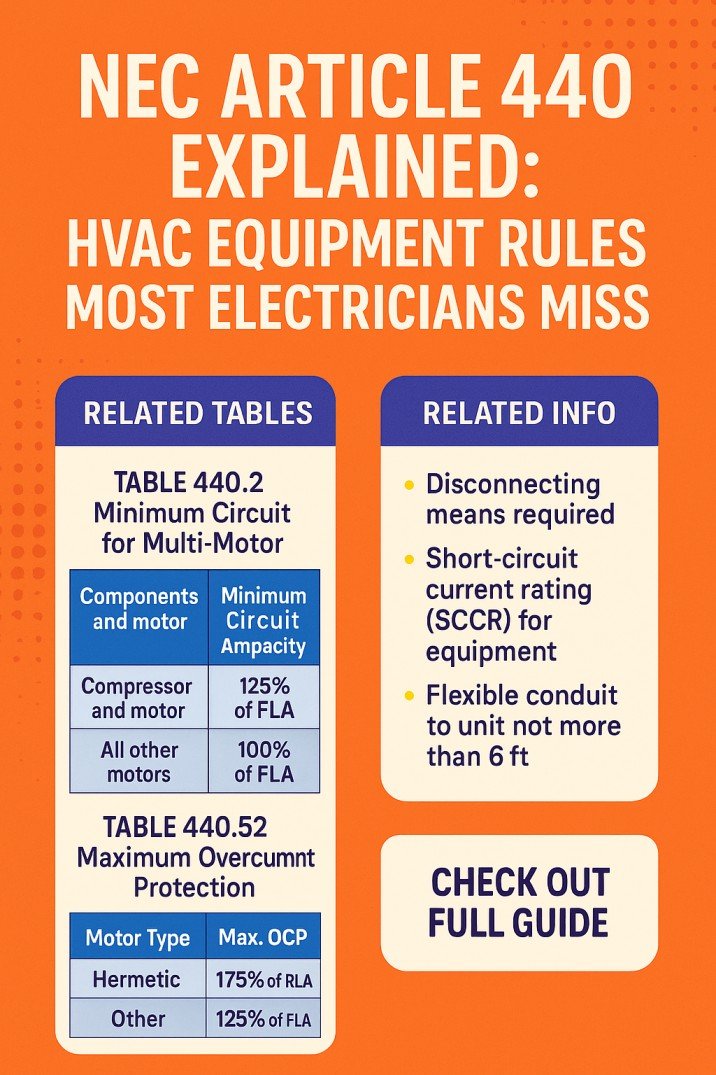 NEC Article 440 Explained: HVAC Equipment Rules Most Electricians Miss 1 NEC Article 440 Explained HVAC Equipment Rules Most Electricians Miss