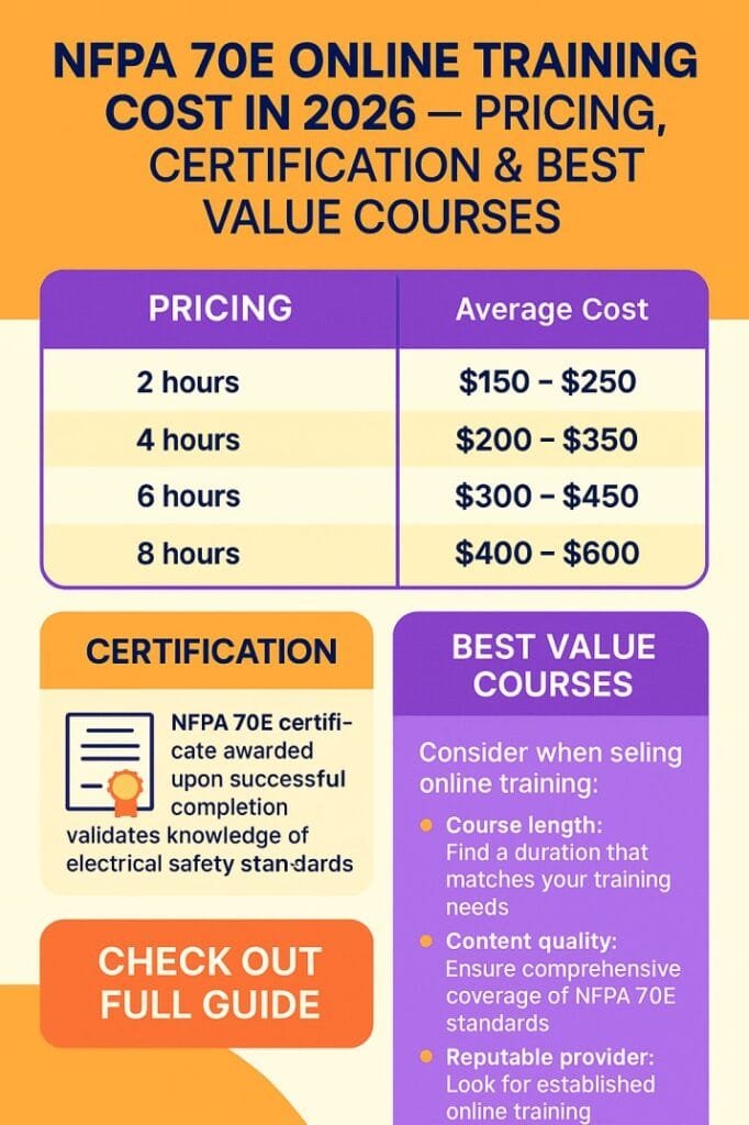 Price Per Course NFPA 70E Online Training Cost In 2026 – Pricing, Certification & Best ...