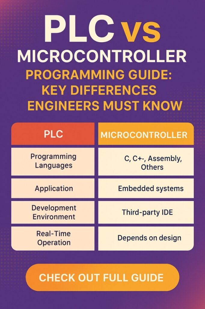 PLC vs Microcontroller Programming Guide: Key Differences Engineers Must Know 1 PLC vs Microcontroller Programming Guide Key Differences Engineers Must Know