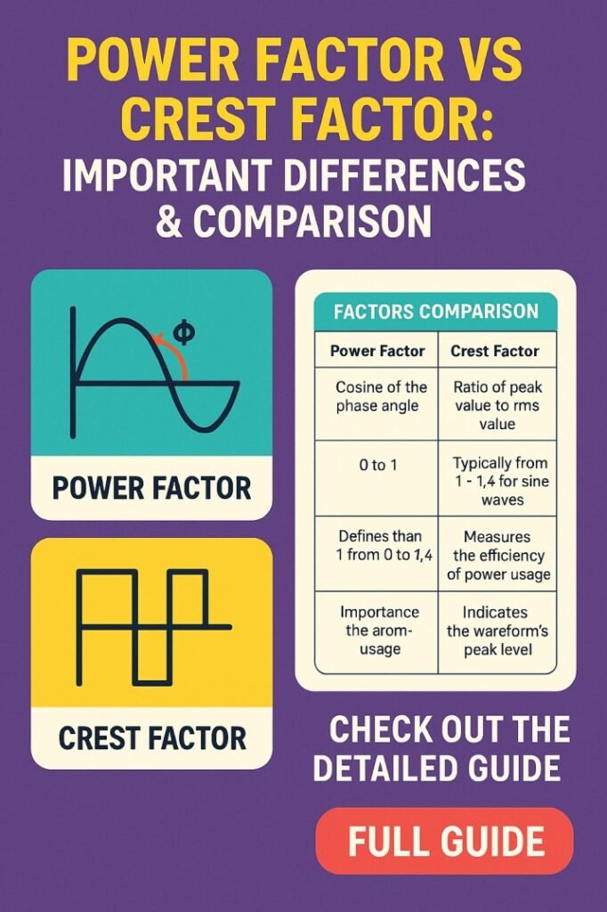 Power Factor vs Crest Factor Important Differences & Comparison