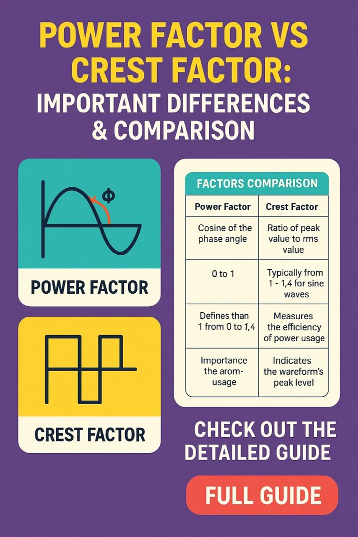 Power Factor vs Crest Factor Important Differences & Comparison