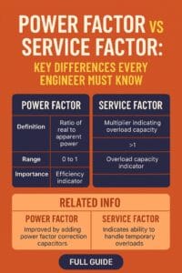 Power Factor vs Service Factor Key Differences Every Engineer Must Know