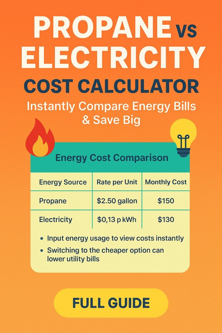 Propane vs Electricity Cost Calculator – Instantly Compare Energy Bills & Save Big