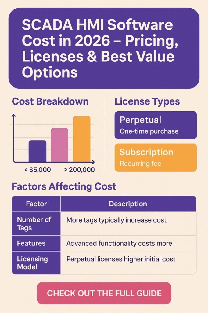 SCADA HMI Software Cost in 2026 – Pricing, Licenses & Best Value Options