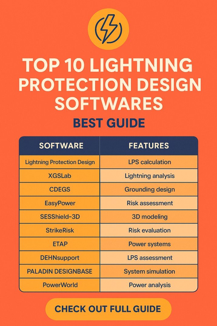 Top 10 Lightning Protection Design Softwares Best Guide