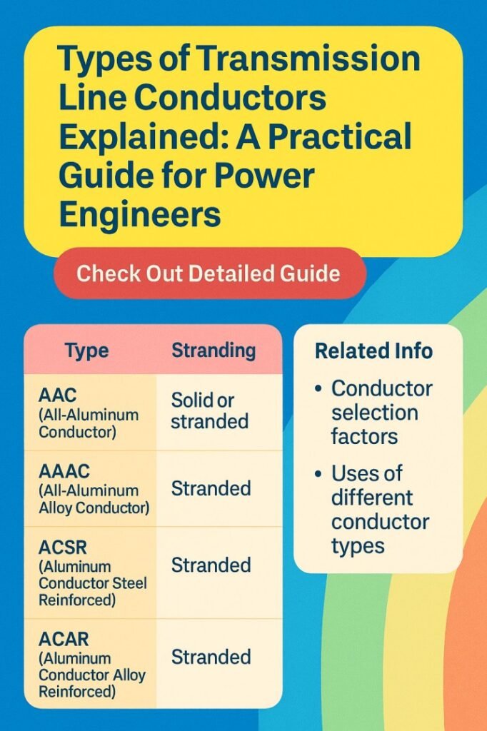 Types of Transmission Line Conductors Explained A Practical Guide for Power Engineers