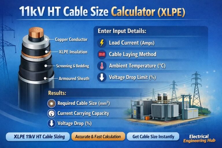 11kV HT Cable Size Calculator XLPE