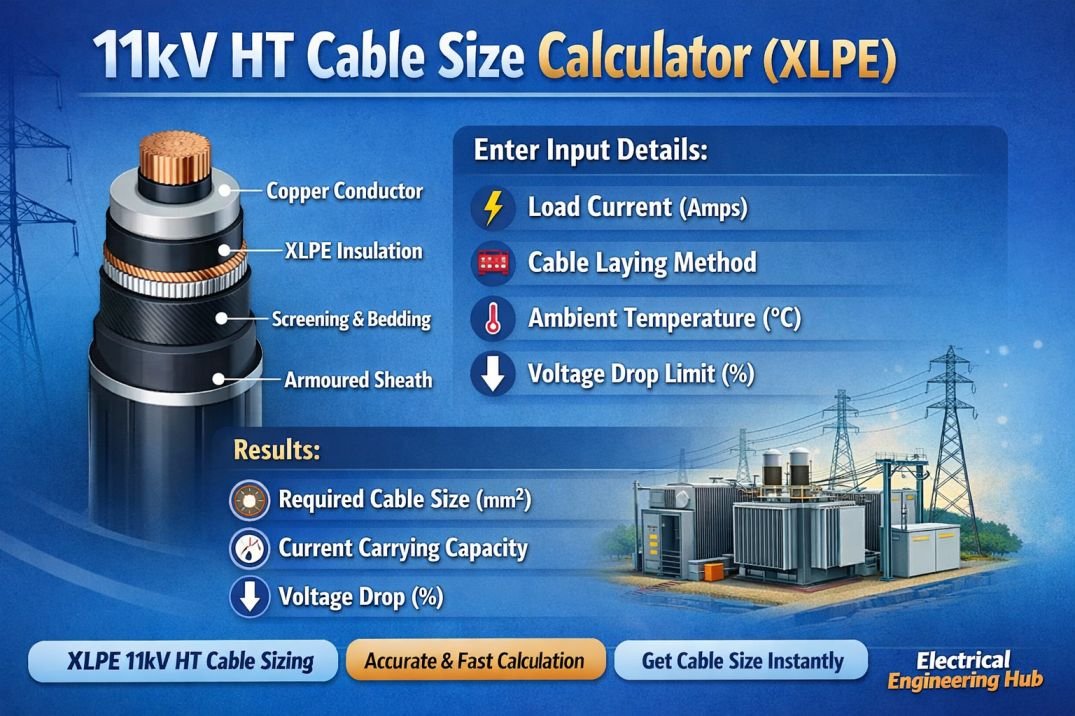 11kV HT Cable Size Calculator XLPE : Electrical Engineering Hub