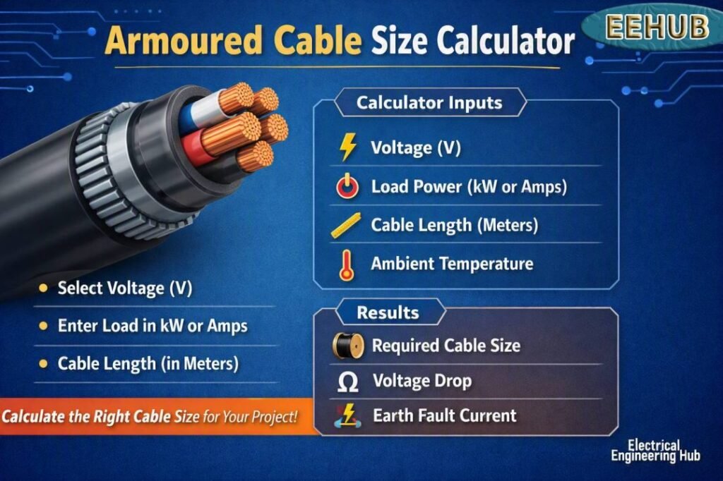 Armoured Cable Size Calculator