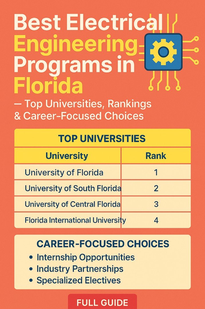Best Electrical Engineering Programs in Florida — Top Universities, Rankings & Career-Focused Choices 1 Best Electrical Engineering Programs in Florida — Top Universities, Rankings & Career-Focused Choices