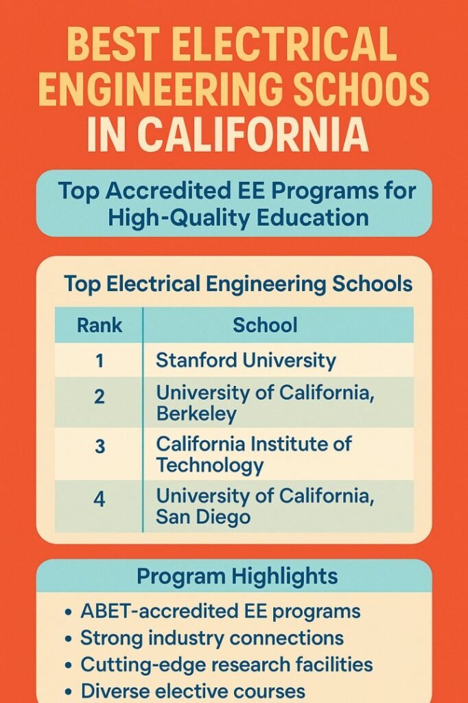 Best Electrical Engineering Schools in California – Top Accredited EE Programs for High-Quality Education