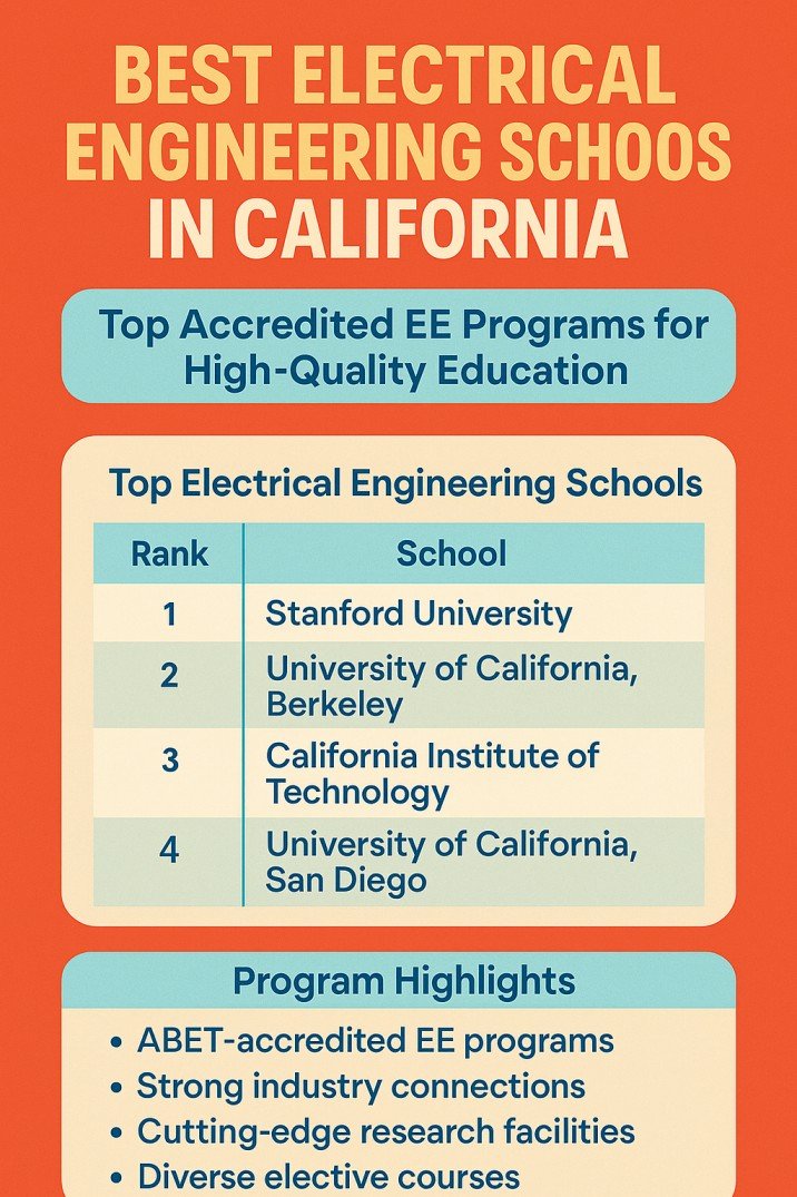 Best Electrical Engineering Schools in California – Top Accredited EE Programs for High-Quality Education