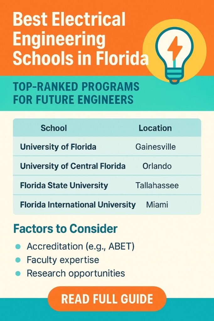 Best Electrical Engineering Schools in Florida Top-Ranked Programs for Future Engineers
