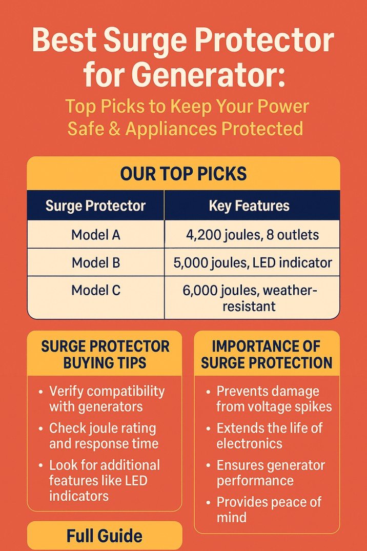 Best Surge Protector for Generator Top Picks to Keep Your Power Safe & Appliances Protected