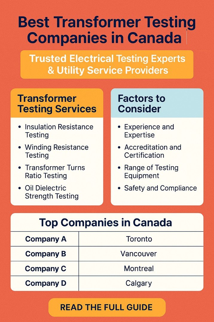 Best Transformer Testing Companies in Canada Trusted Electrical Testing Experts & Utility Service Providers
