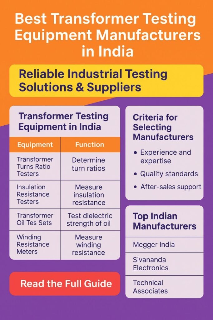 Best Transformer Testing Equipment Manufacturers in India  Reliable Industrial Testing Solutions & Suppliers
