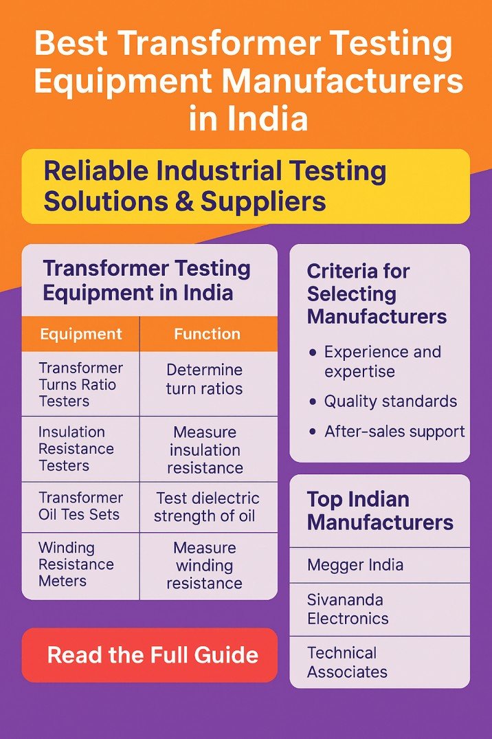 Best Transformer Testing Equipment Manufacturers in India | Reliable Industrial Testing Solutions & Suppliers 1 Best Transformer Testing Equipment Manufacturers in India Reliable Industrial Testing Solutions & Suppliers