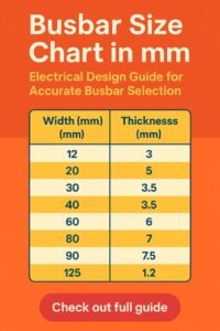 Busbar Size Chart in mm Electrical Design Guide for Accurate Busbar Selection