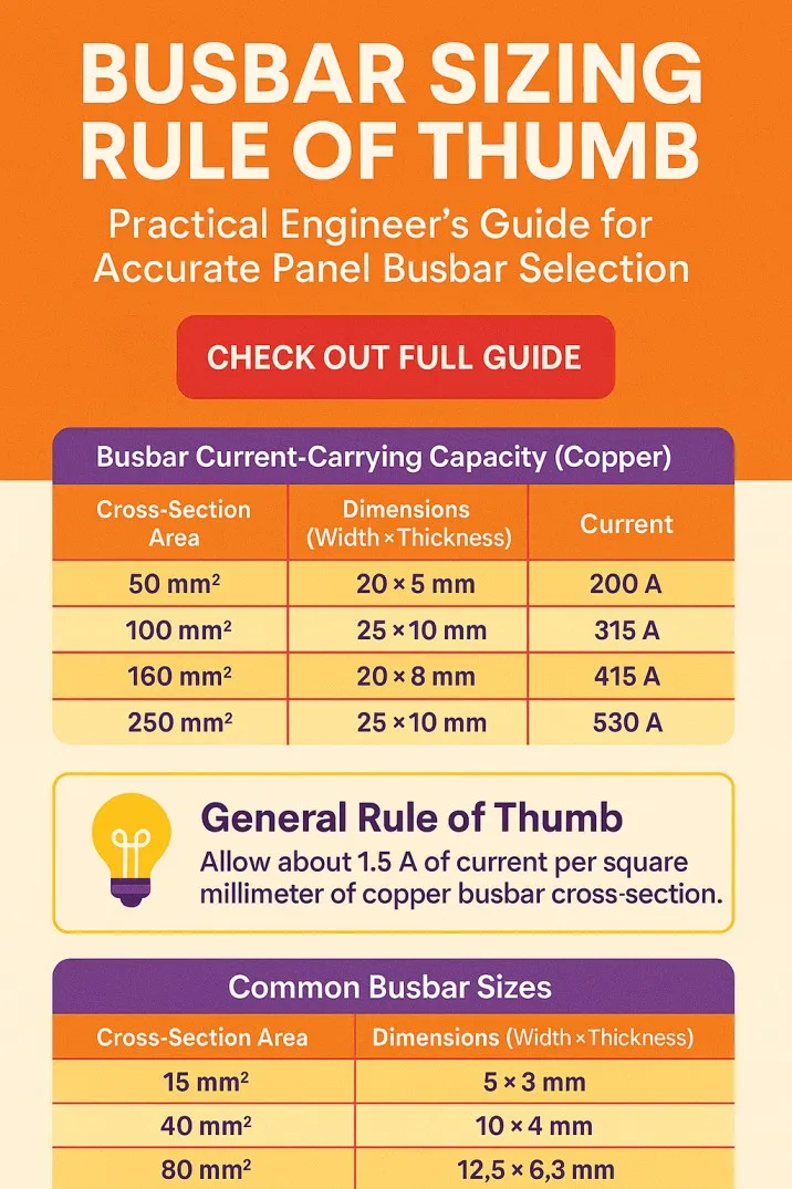 Busbar Sizing Rule of Thumb Practical Engineer’s Guide for Accurate Panel Busbar Selection