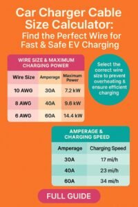 Car Charger Cable Size Calculator Find the Perfect Wire for Fast & Safe EV Charging