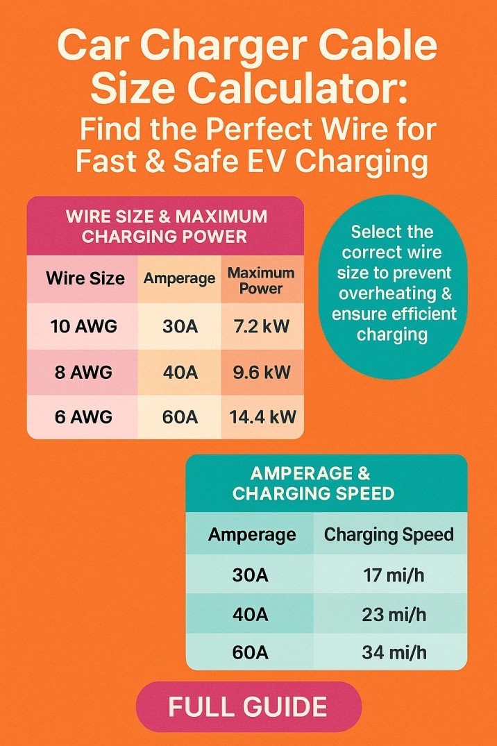Car Charger Cable Size Calculator Find the Perfect Wire for Fast & Safe EV Charging