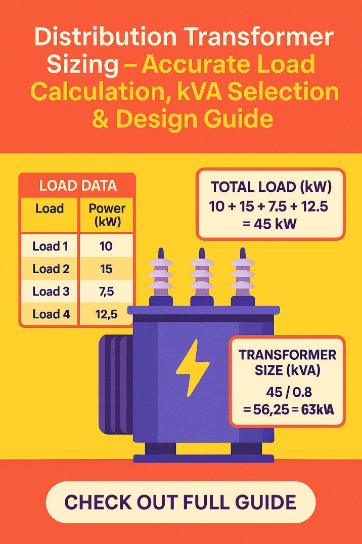 Distribution Transformer Sizing – Accurate Load Calculation, kVA Selection & Design Guide 1 Distribution Transformer Sizing – Accurate Load Calculation, kVA Selection & Design Guide