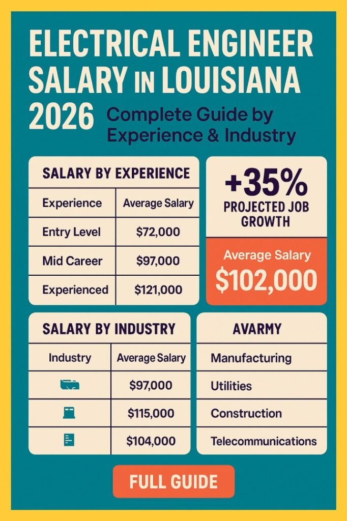 Electrical Engineer Salary in Louisiana 2026 Complete Guide by Experience & Industry