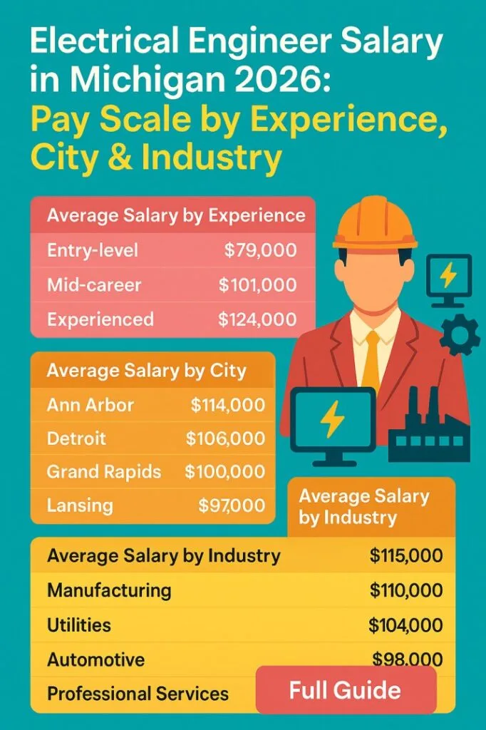 Electrical Engineer Salary in Michigan 2026 Pay Scale by Experience, City & Industry