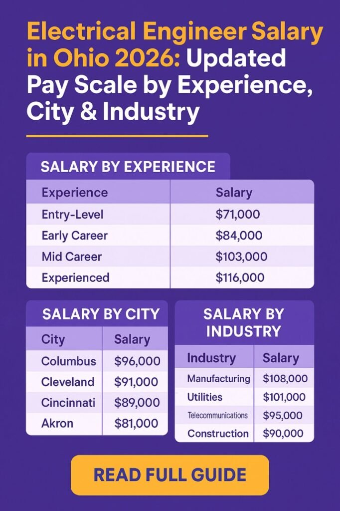 Electrical Engineer Salary in Ohio 2026 Updated Pay Scale by Experience, City & Industry