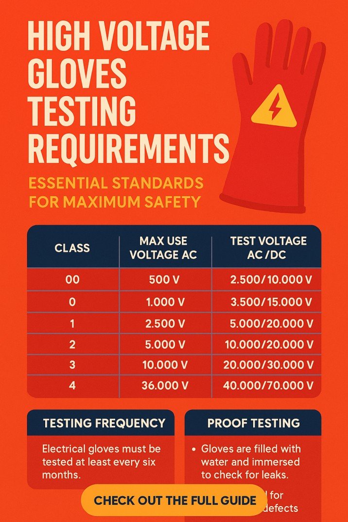High Voltage Gloves Testing Requirements Essential Standards for Maximum Safety