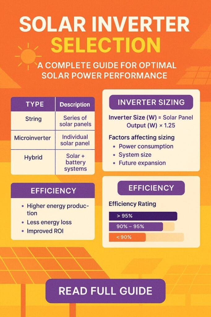 Solar Inverter Selection A Complete Guide for Optimal Solar Power Performance