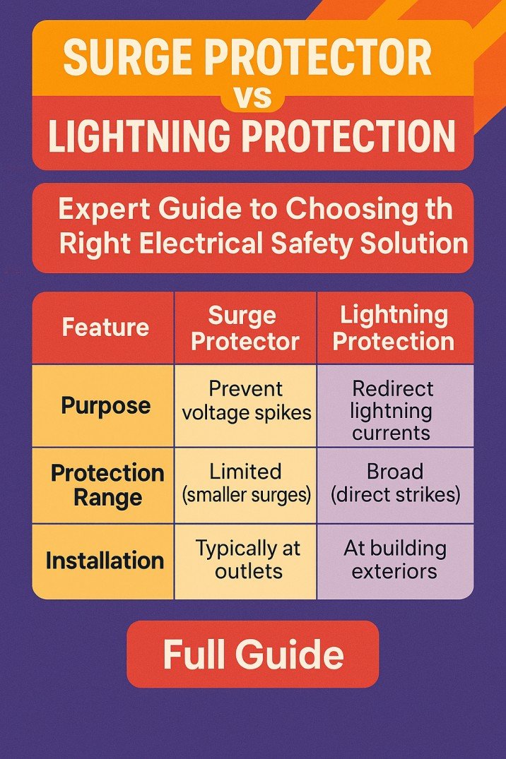 Surge Protector vs Lightning Protection – Expert Guide to Choosing the Right Electrical Safety Solution