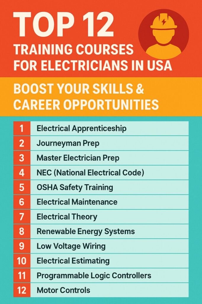 Top 12 Training Courses for Electricians in USA Boost Your Skills & Career Opportunities