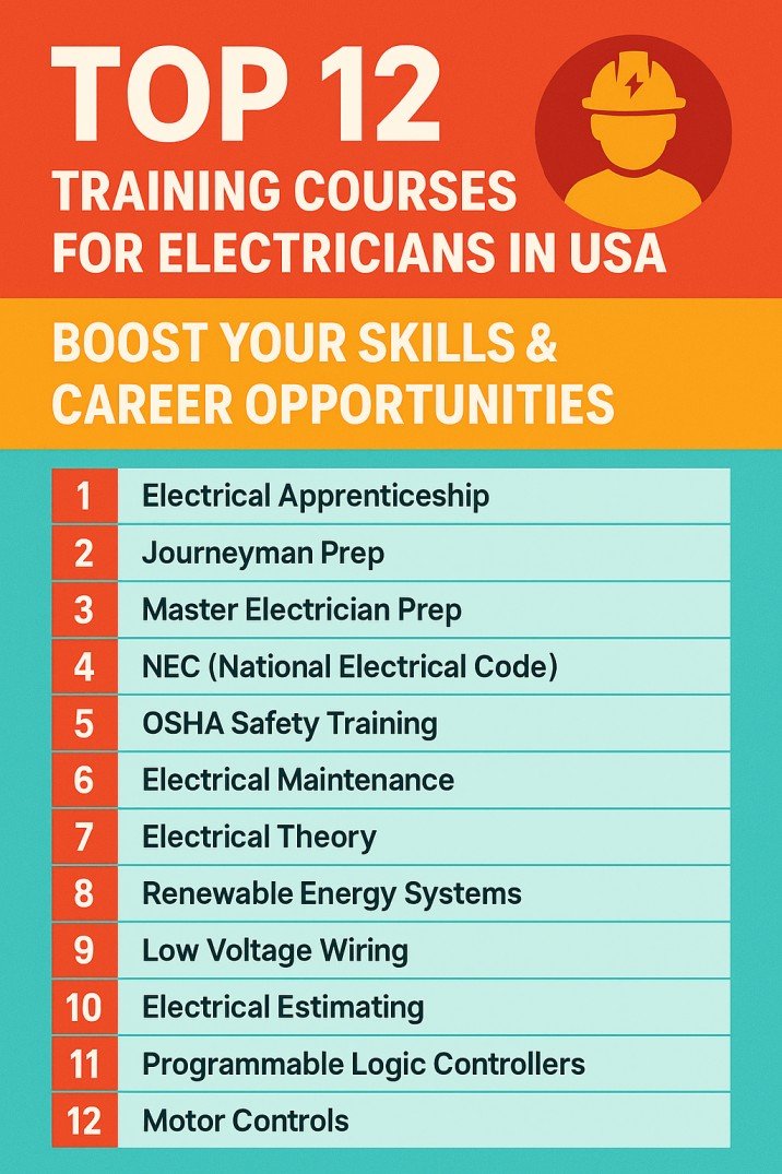 Top 12 Training Courses for Electricians in USA Boost Your Skills & Career Opportunities