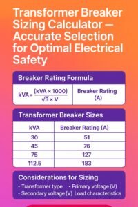 Home 24 Transformer Breaker Sizing Calculator — Accurate Selection for Optimal Electrical Safety