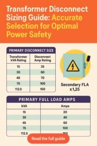 Home 13 Transformer Disconnect Sizing Guide Accurate Selection for Optimal Power Safety