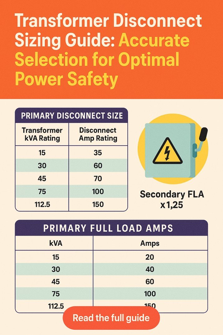 Transformer Disconnect Sizing Guide: Accurate Selection for Optimal Power Safety 1 Transformer Disconnect Sizing Guide Accurate Selection for Optimal Power Safety