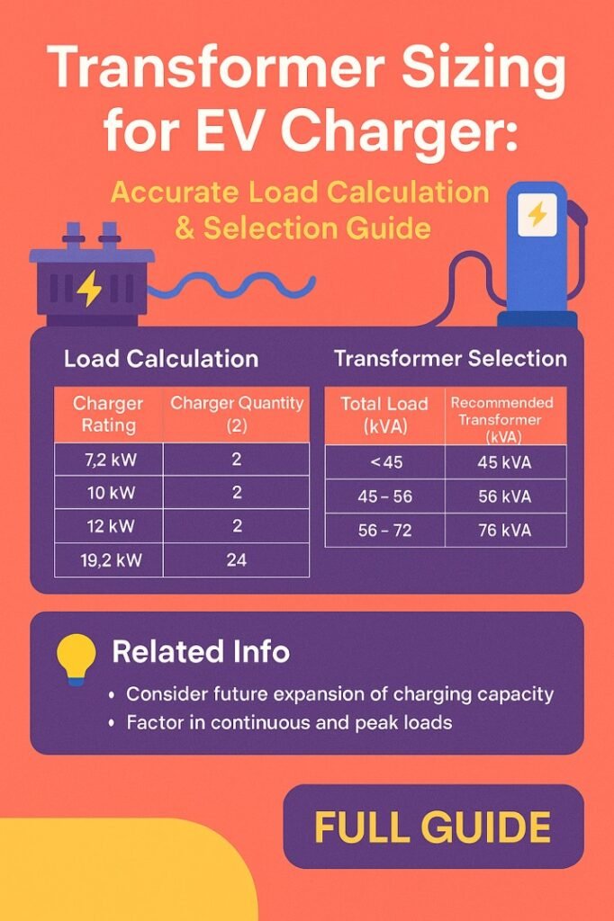 Transformer Sizing for EV Charger : Accurate Load Calculation & Selection Guide 1 Transformer Sizing for EV Charger Accurate Load Calculation & Selection Guide