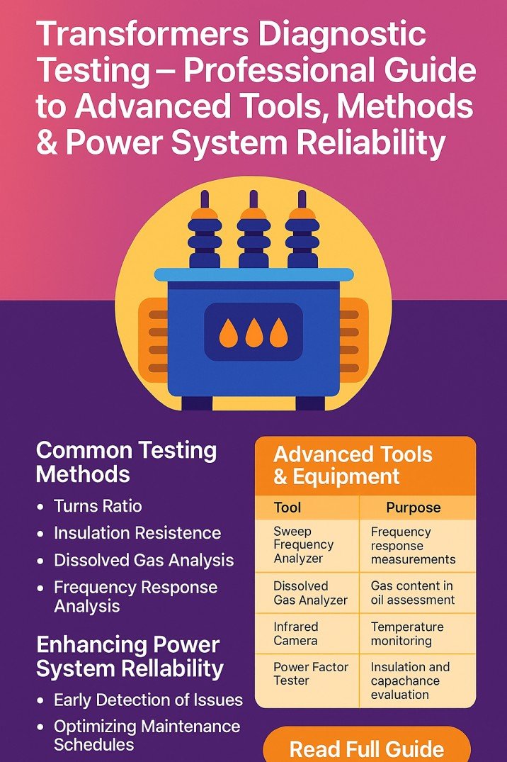 Transformers Diagnostic Testing – Professional Guide to Advanced Tools, Methods & Power System Reliability 1 Transformers Diagnostic Testing – Professional Guide to Advanced Tools, Methods & Power System Reliability