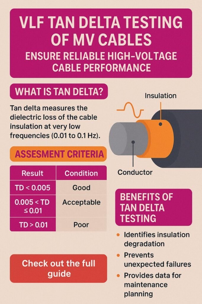 VLF Tan Delta Testing of MV Cables Ensure Reliable High-Voltage Cable Performance