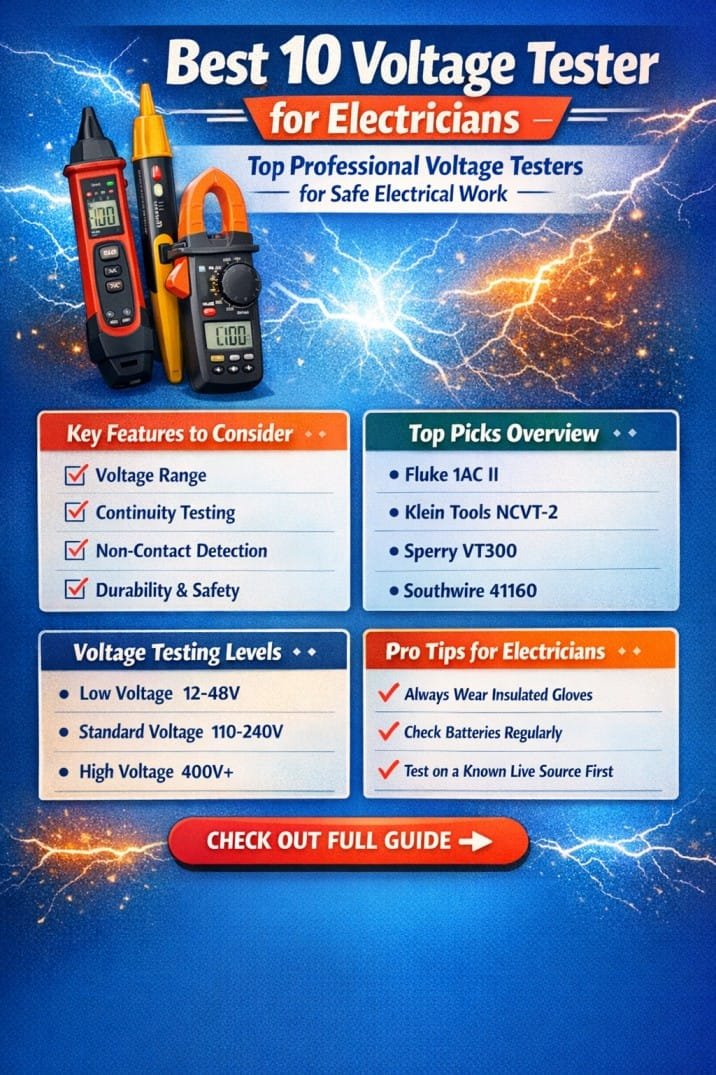 Best 10 Voltage Tester for Electricians – Top Professional Voltage Testers for Safe Electrical Work