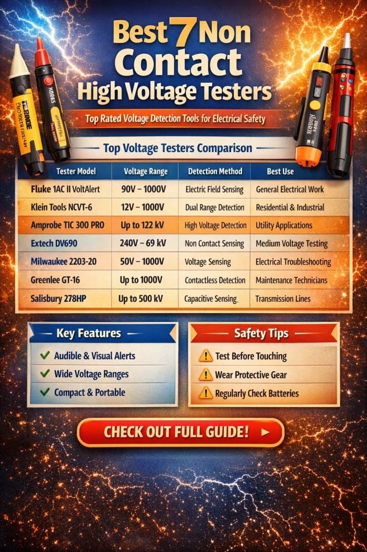 Best 7 Non Contact High Voltage Testers – Top Rated Voltage Detection Tools for Electrical Safety