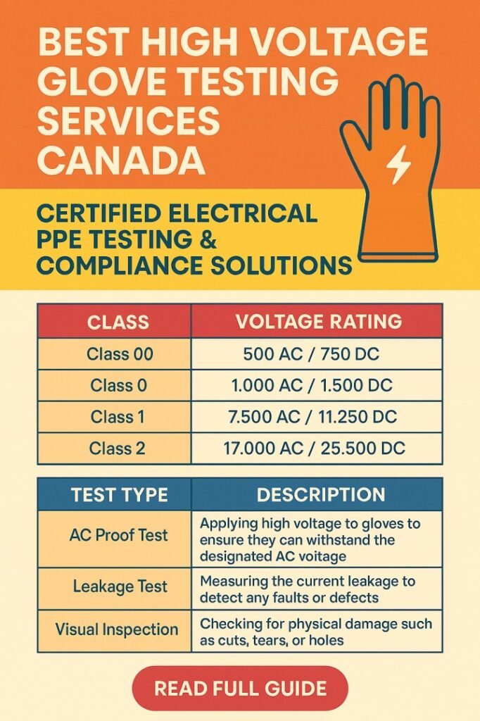Best High Voltage Glove Testing Services Canada – Certified Electrical PPE Testing & Compliance Solutions