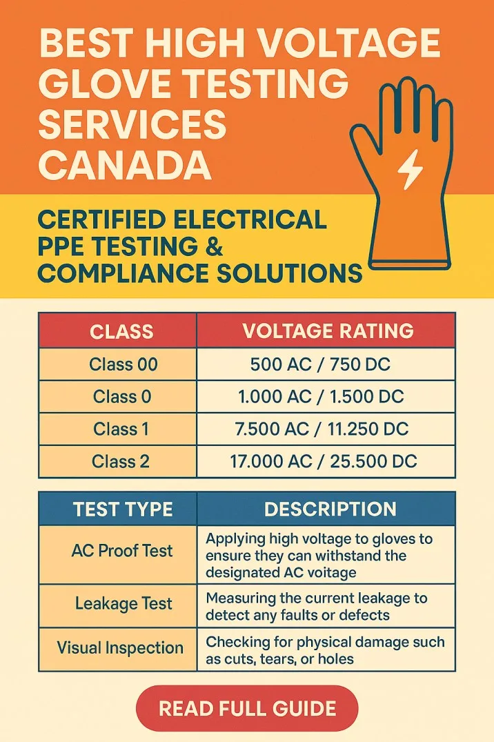 Best High Voltage Glove Testing Services Canada – Certified Electrical PPE Testing & Compliance Solutions