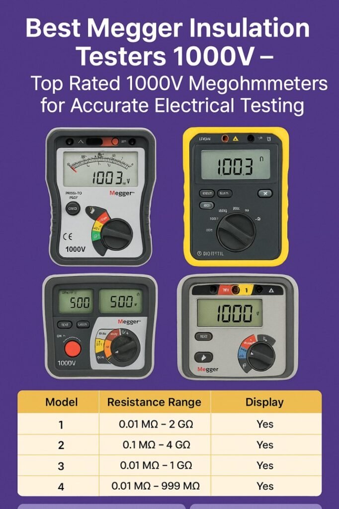 Best Megger Insulation Testers 1000V – Top Rated 1000V Megohmmeters for Accurate Electrical Testing 1 Best Megger Insulation Testers 1000V – Top Rated 1000V Megohmmeters for Accurate Electrical Testing
