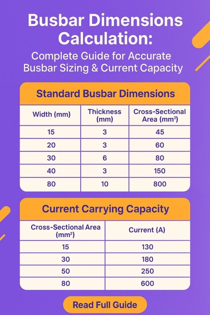 Busbar Dimensions Calculation Complete Guide for Accurate Busbar Sizing & Current Capacity