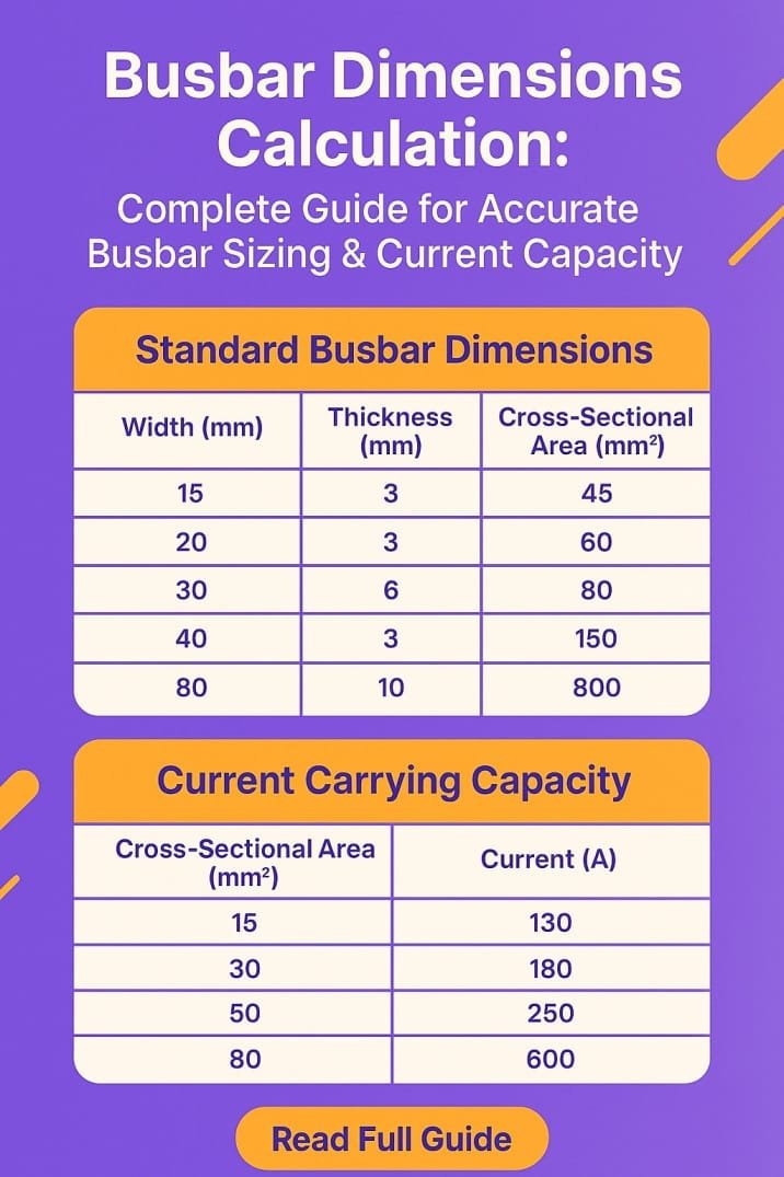 Busbar Dimensions Calculation Complete Guide for Accurate Busbar Sizing & Current Capacity