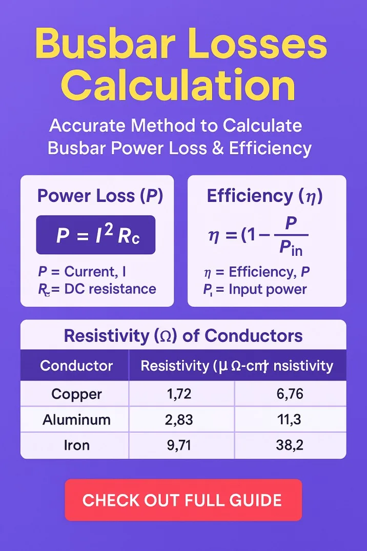 Busbar Losses Calculation: Accurate Method to Calculate Busbar Power Loss & Efficiency 1 Busbar Losses Calculation Accurate Method to Calculate Busbar Power Loss & Efficiency