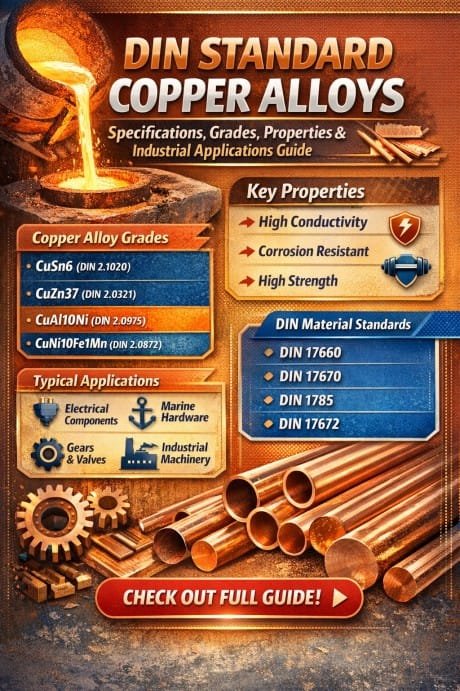 DIN Standard Copper Alloys Specifications, Grades, Properties & Industrial Applications Guide