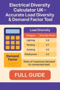 Home 25 Electrical Diversity Calculator UK – Accurate Load Diversity & Demand Factor Tool